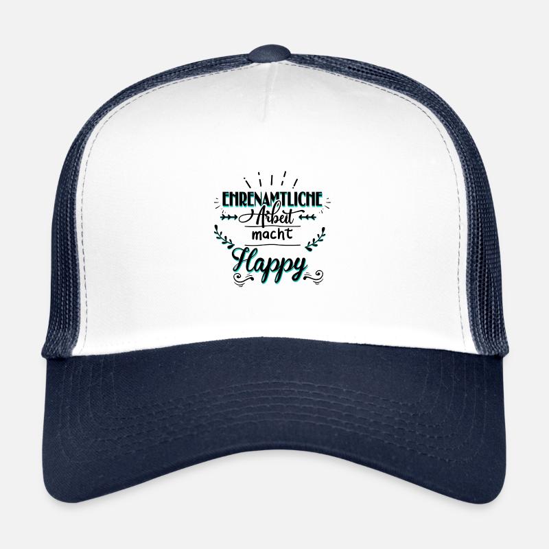 Volunteer work makes you happy Trucker Cap