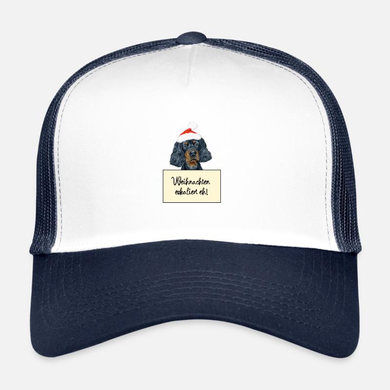 Es eskaliert eh lustige Weihnachten Gordon Setter - Trucker Cap - Weiß/Navy