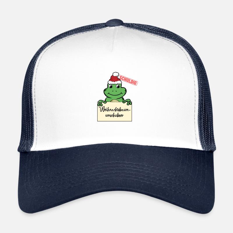 Weihnachtsbaum Umschubser Frosch - Trucker Cap - Weiß/Navy