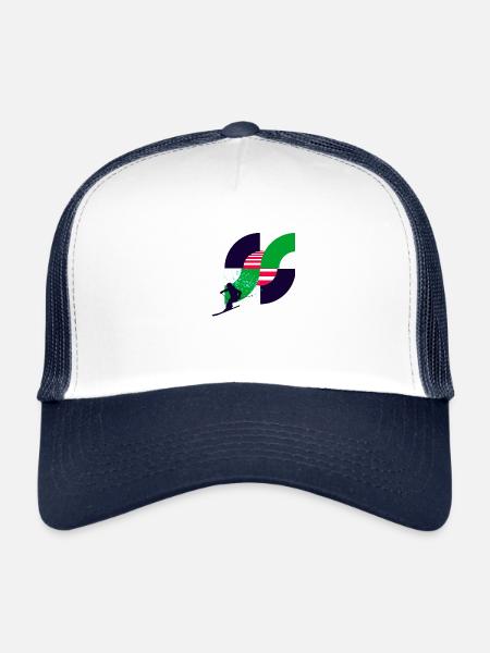 Freestyle Freeride SKI , Gleiten im Powder - Trucker Cap - Weiß/Navy - Vorne