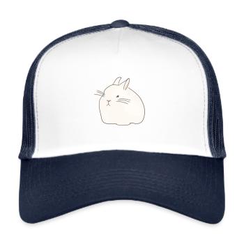 Lapin Sévère // Grumpy Rabbit - Trucker Cap - white/navy - Front