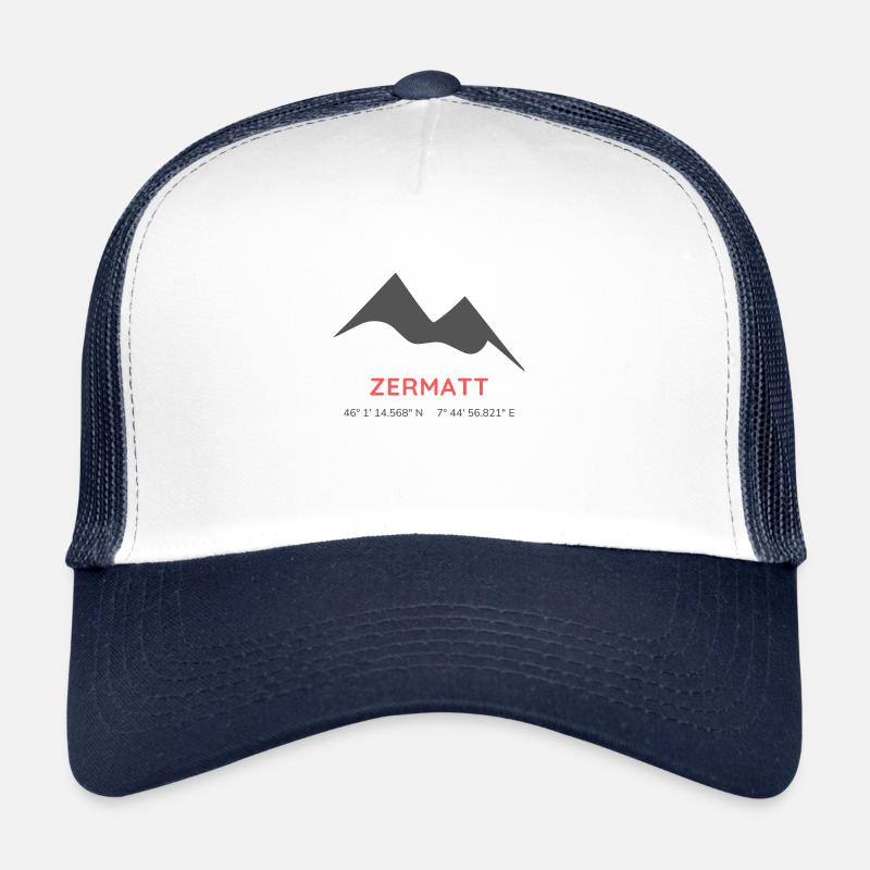 Minimalistisches Zermatt-Logo Trucker Cap