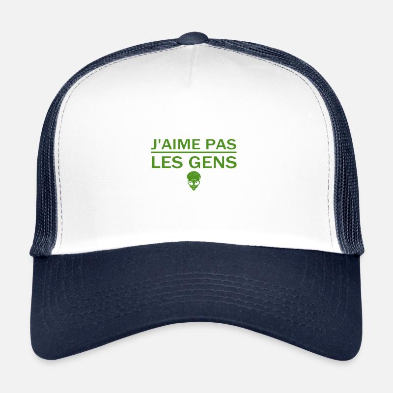 J'Aime Pas Les Gens Marre Des Gens Humour Casquette trucker 