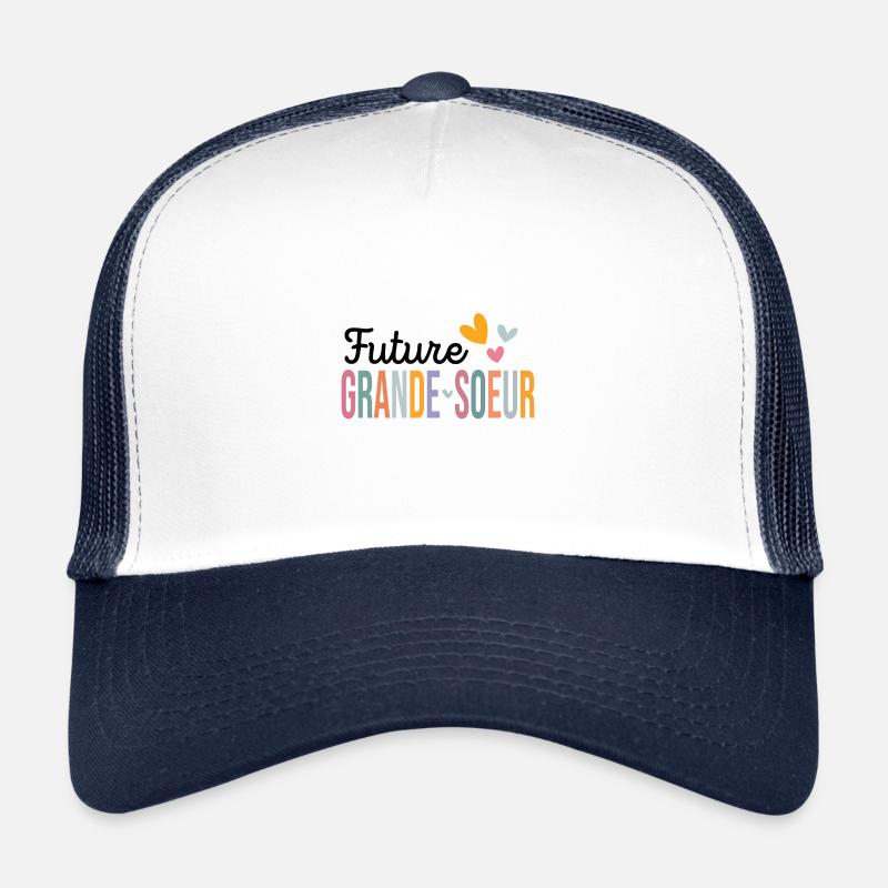 Die große Schwester in spe, die ich sein werde - Trucker Cap - Weiß/Navy