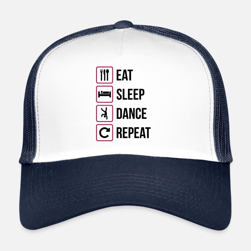 Eat Sleep Dance Repeat - Trucker Cap - Weiß/Navy