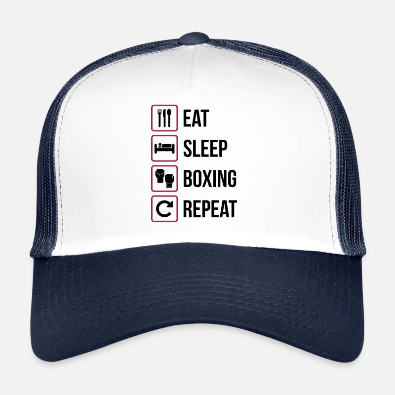 Mangez le sommeil de boxe Répéter Casquette trucker 