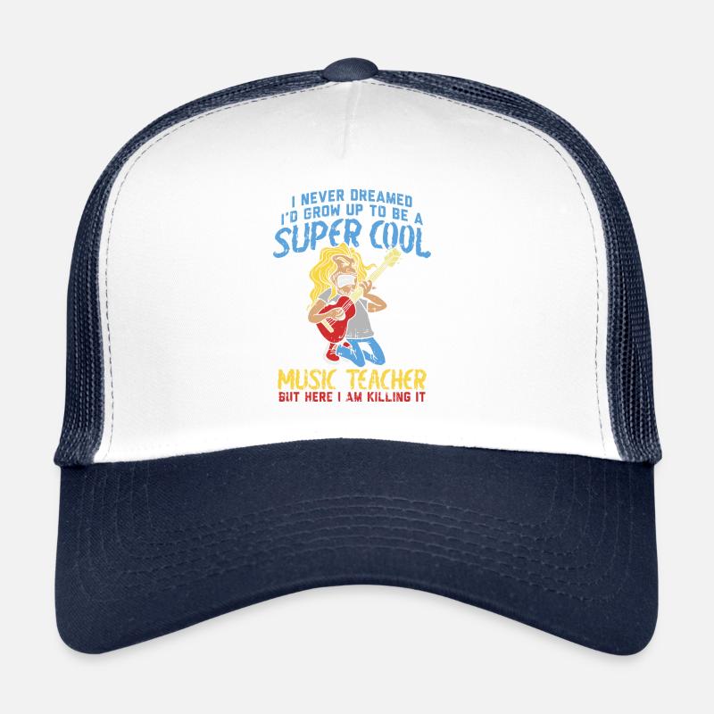 Musiklehrer Super Cool - Trucker Cap - Weiß/Navy
