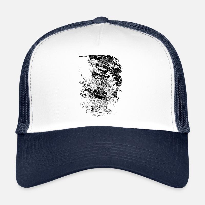 Abstrakt - Trucker Cap - Weiß/Navy