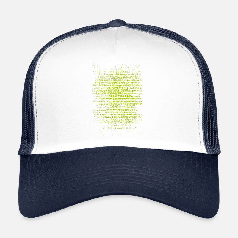 abstrakt Matrix - Trucker Cap - Weiß/Navy