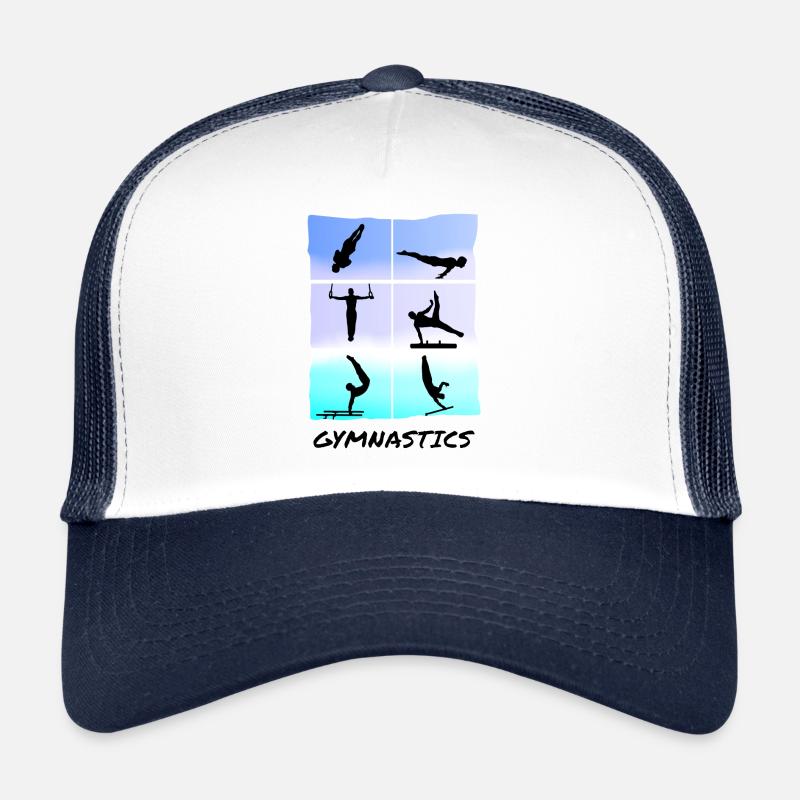 Turnen, Turner - Men's Gymnastics - Trucker Cap - Weiß/Navy