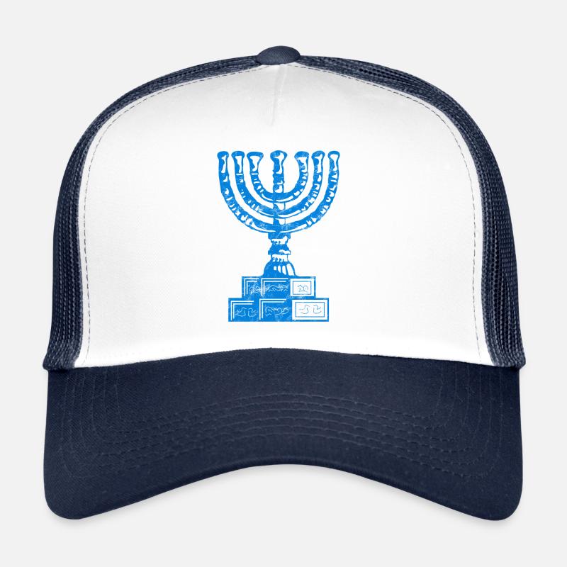 Menorah le chandelier à sept branches, judaïsme d’Israël Casquette trucker 