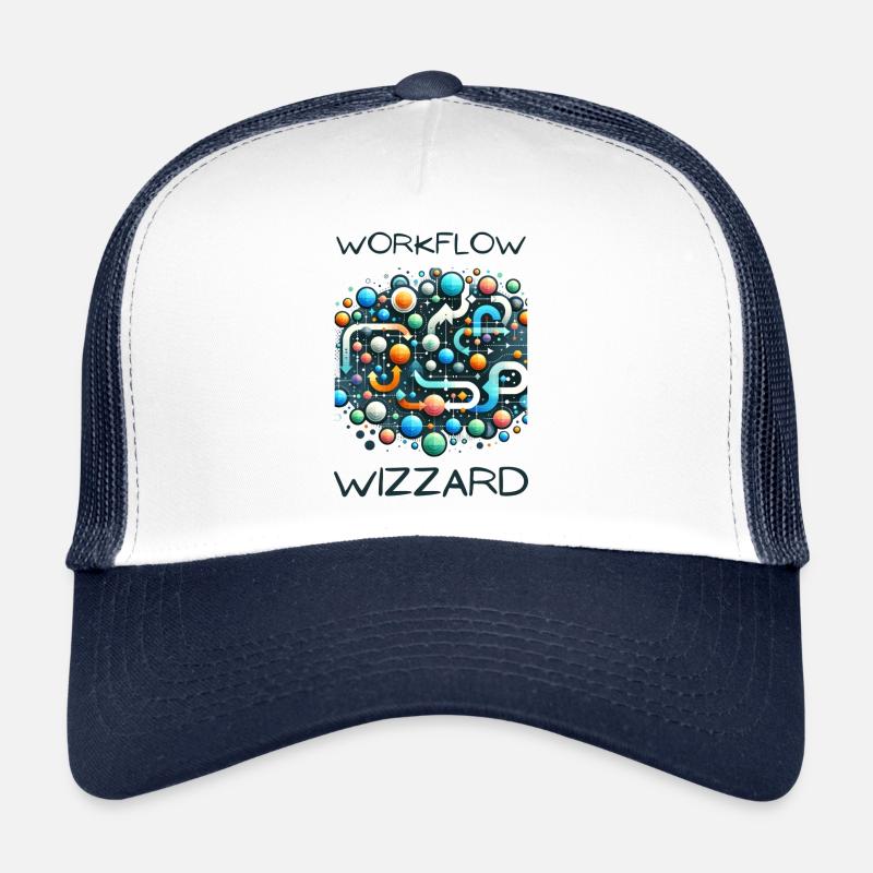 Workflow-Wizzard - Trucker Cap - Weiß/Navy