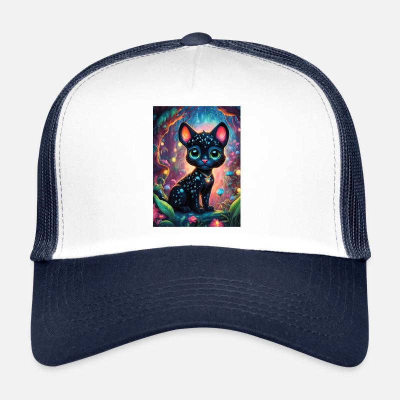 Ein niedlicher kleiner Chibi-Panther Trucker Cap