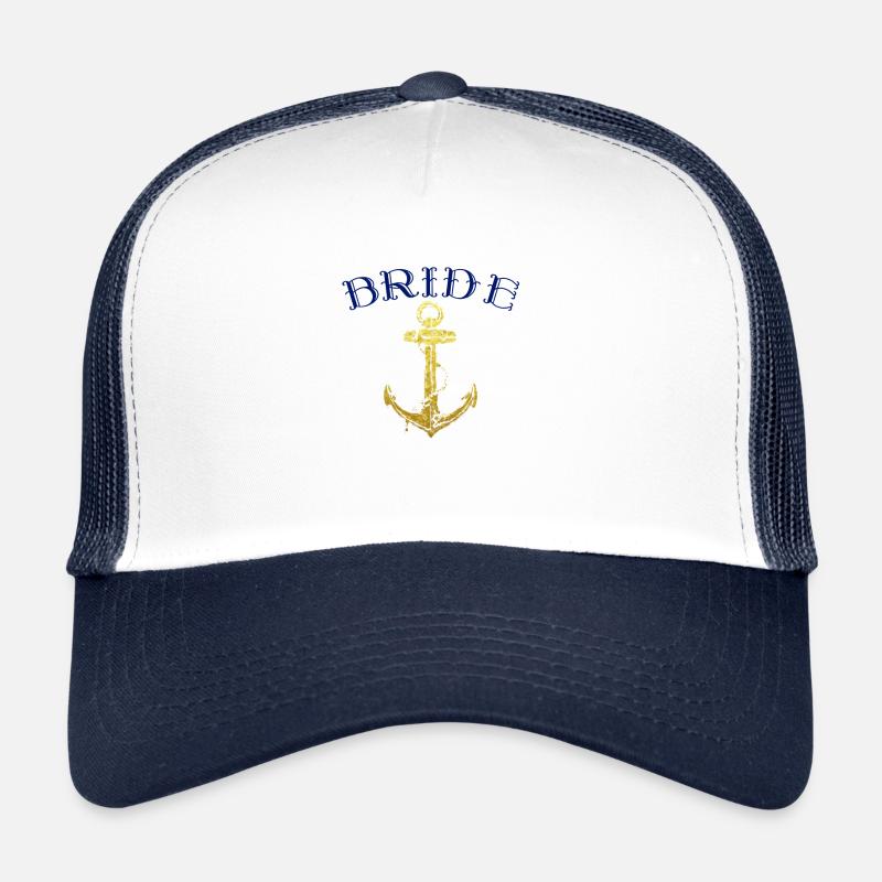 Braut mit Anker Motiv junggesellin Geschenk Trucker Cap