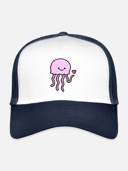 Cute Jellyfish - Trucker Cap - white/navy - Front