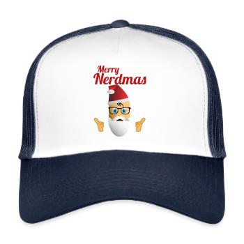 Merry Nerdmas - Trucker Cap - Weiß/Navy - Vorne