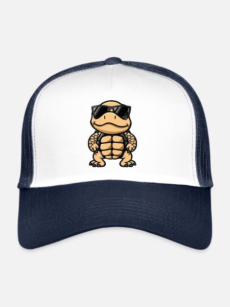 Turtle Cool Comic - Trucker Cap - white/navy - Front