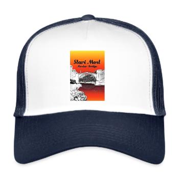 Stari Most Mostar Bridge - Trucker Cap - Weiß/Navy - Vorne