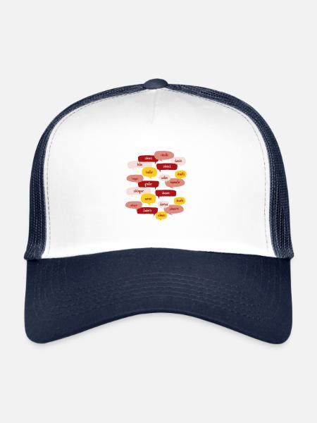 Le Patois Lorrain ! - Casquette trucker  - blanc/marine - Devant