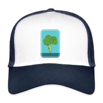 I love broccoli - Trucker Cap - white/navy - Front