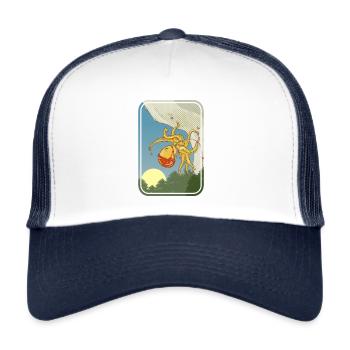 Octopus rock climber - Trucker Cap - white/navy - Front