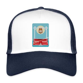 Faultier Leichtathletik Stabhochsprung - Trucker Cap - Weiß/Navy - Vorne