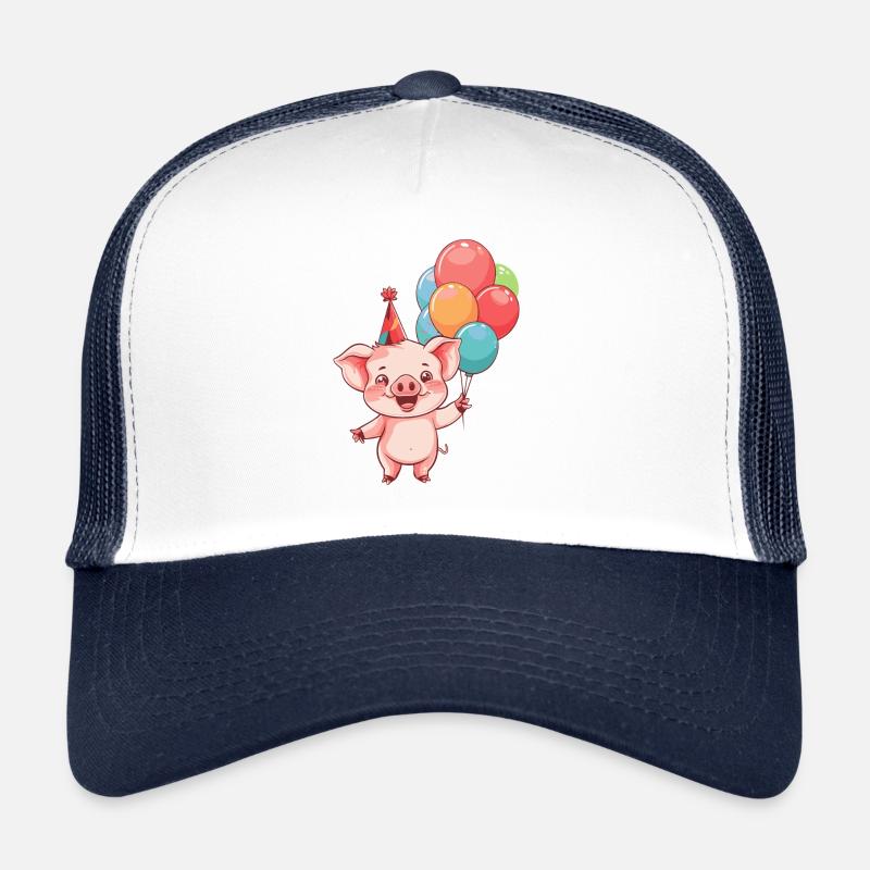 Cochon Anniversaire Bande Dessinée Casquette trucker 