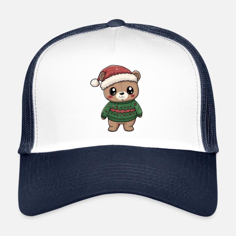 Bear Christmas Comic Trucker Cap