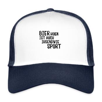 Sufshirt beer fetch as a sport - Trucker Cap - white/navy - Front