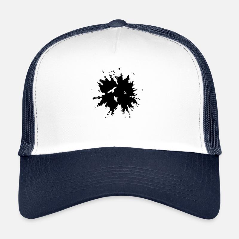 forêt - Casquette trucker  - blanc/marine
