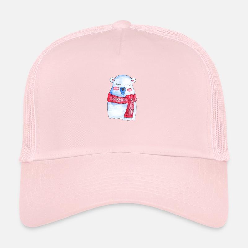 Winter Bear / Snow Bear - X Mas & Imprimé de Noël Casquette trucker 