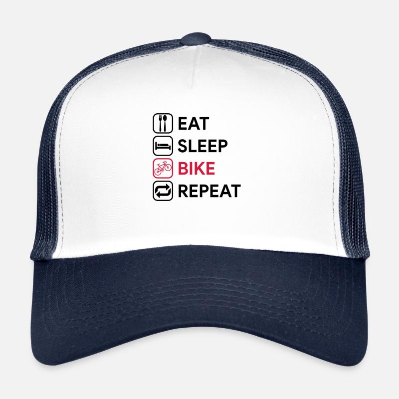 manger dormir répéter vélo Casquette trucker 