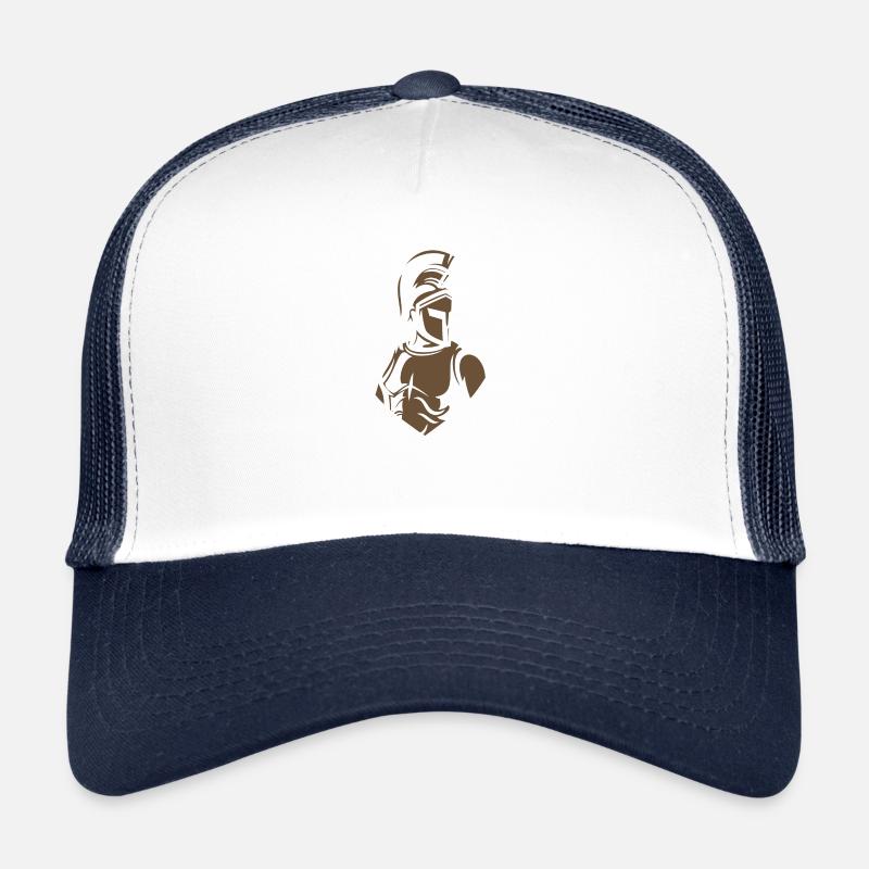 Spartiates - Casquette trucker  - blanc/marine