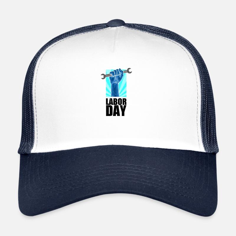 Labor Day Tag der Arbeit Feiertag - Trucker Cap - Weiß/Navy