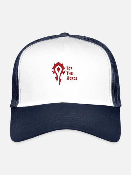 Pour la Horde! WoW - Casquette trucker  - blanc/marine - Devant