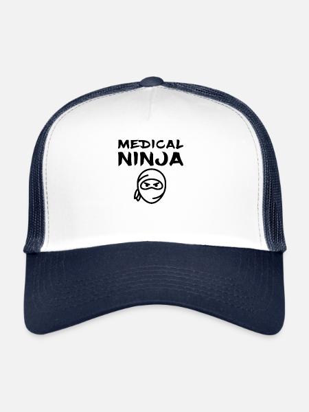 Medical Ninja Funny Future New Doctor Medic Gift - Trucker Cap - white/navy - Front
