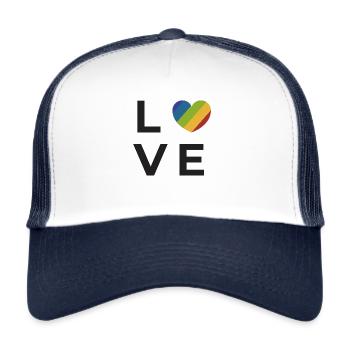 Gay Pride - Trucker Cap - Weiß/Navy - Vorne