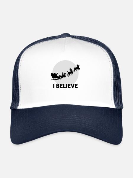I Believe In Santa Claus - Casquette trucker  - blanc/marine - Devant