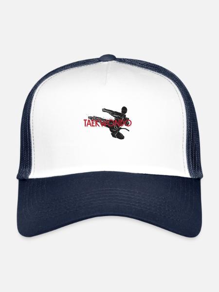 Arts martiaux Tae kwon do cadeau Taekwondo Sport - Casquette trucker  - blanc/marine - Devant