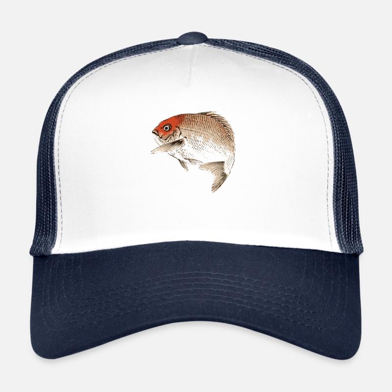 Japanische Seebrasse (konobairei) - Trucker Cap - Weiß/Navy