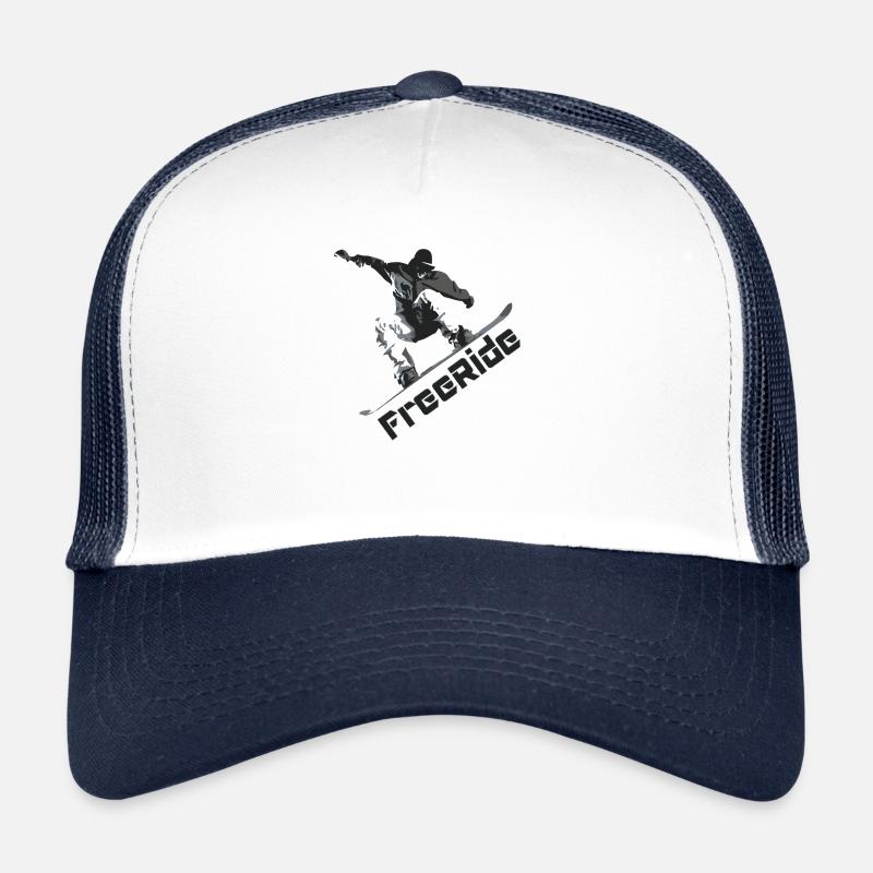 FreeRide, snowboarding, powder boarding, ski vacay Trucker Cap