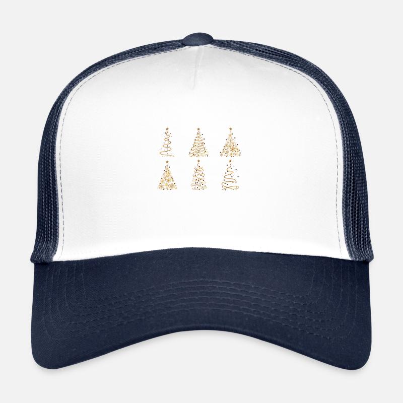 Abstrakte goldene Weihnachtsbaum Trucker Cap