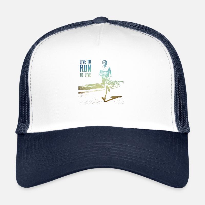 Courir - Casquette trucker  - blanc/marine