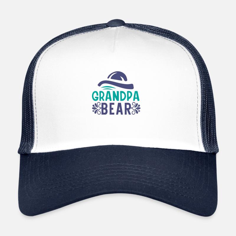 Opa Bär 01 - Trucker Cap - Weiß/Navy