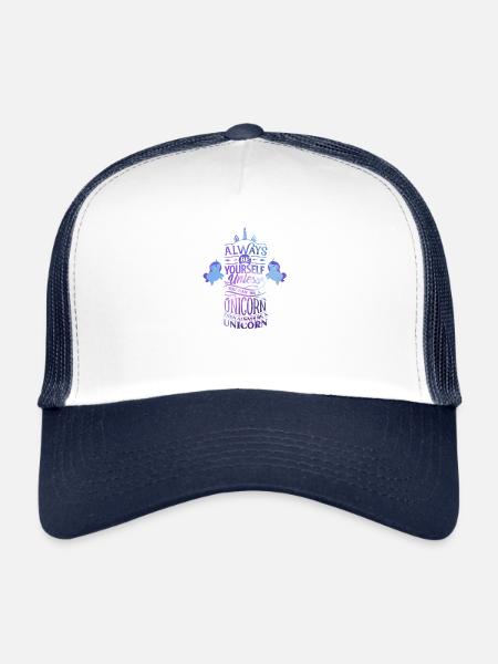 Einhorn - Trucker Cap - Weiß/Navy - Vorne