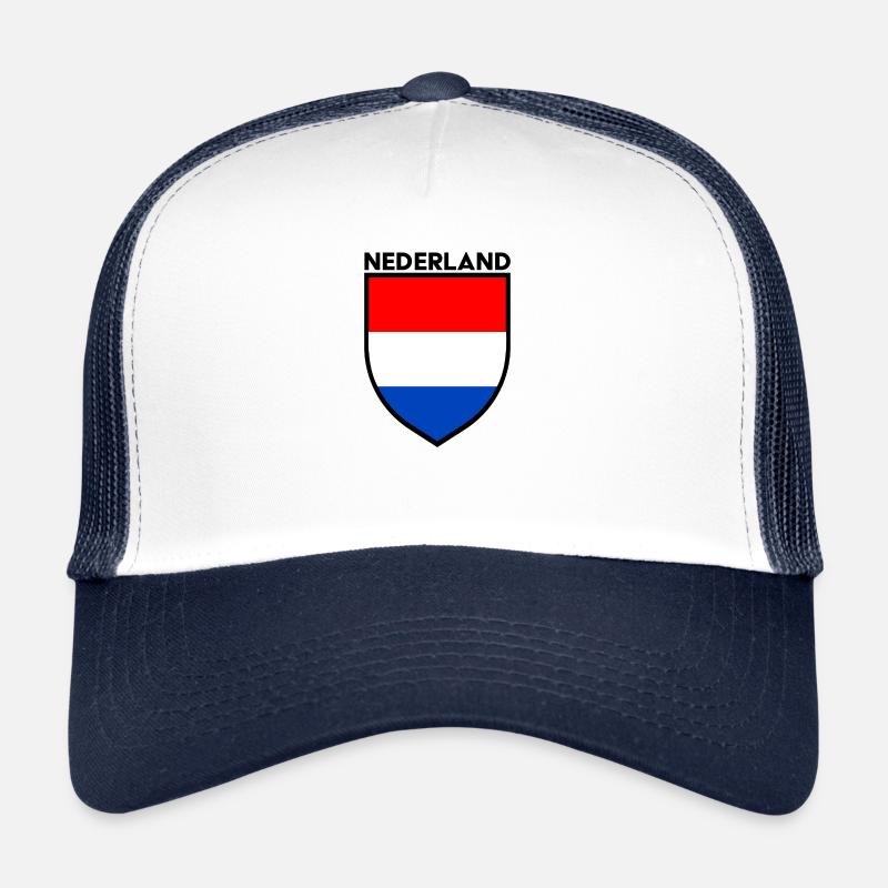 Nederland / Netherlands Flag Shield Casquette trucker 