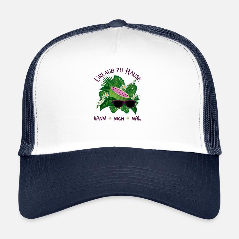 Sommer Spruch Urlaub Zuhause kann mich mal, d-lila Trucker Cap