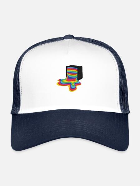TV full of colors - Trucker Cap - white/navy - Front