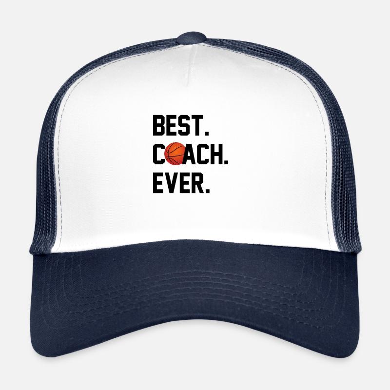 BEST COACH BASKETBALL - Trucker Cap - white/navy