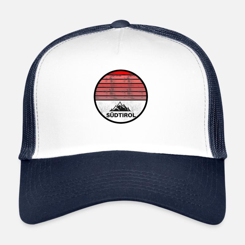 SCHÖNES LOGO DER BERGE UND SÜDTIROLS - Trucker Cap - Weiß/Navy